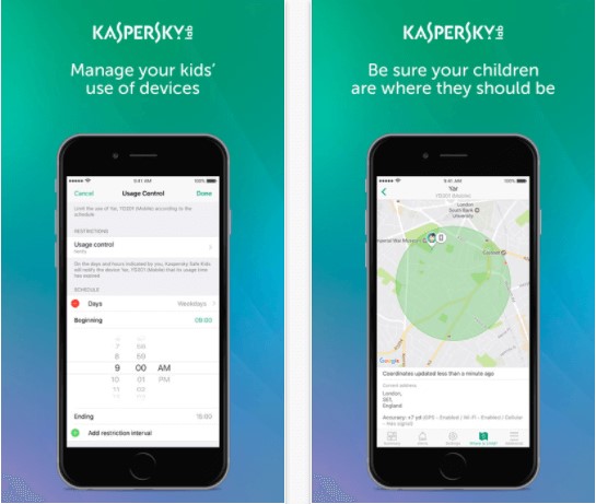 kaspersky safe kids parental control app for iphone